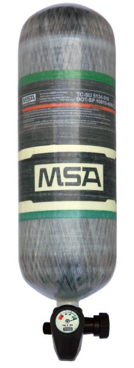 G1 SCBA Cylinders for Quick-Connect, 4500 psig, 45-minute LP2