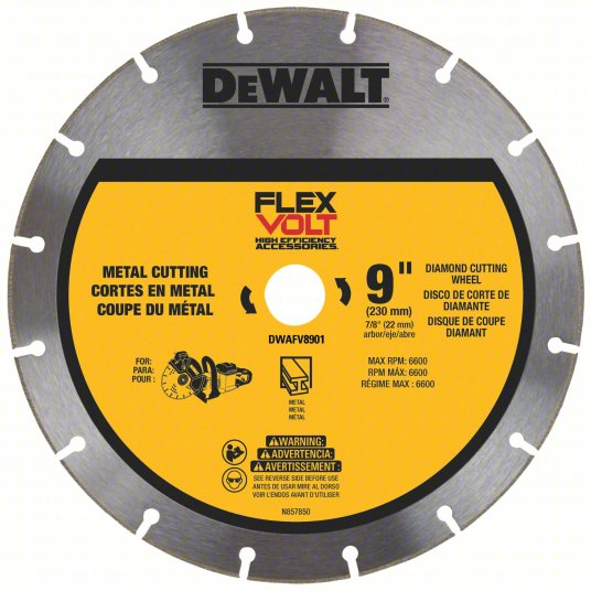 DeWalt FLEXVOLT 9-inch Metal-Cutting Diamond Wheel