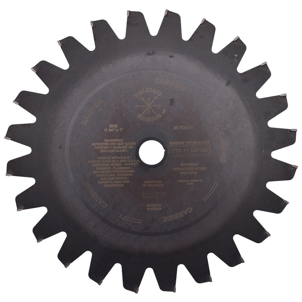 Carbide 24 Tip Saw Blade - 12"