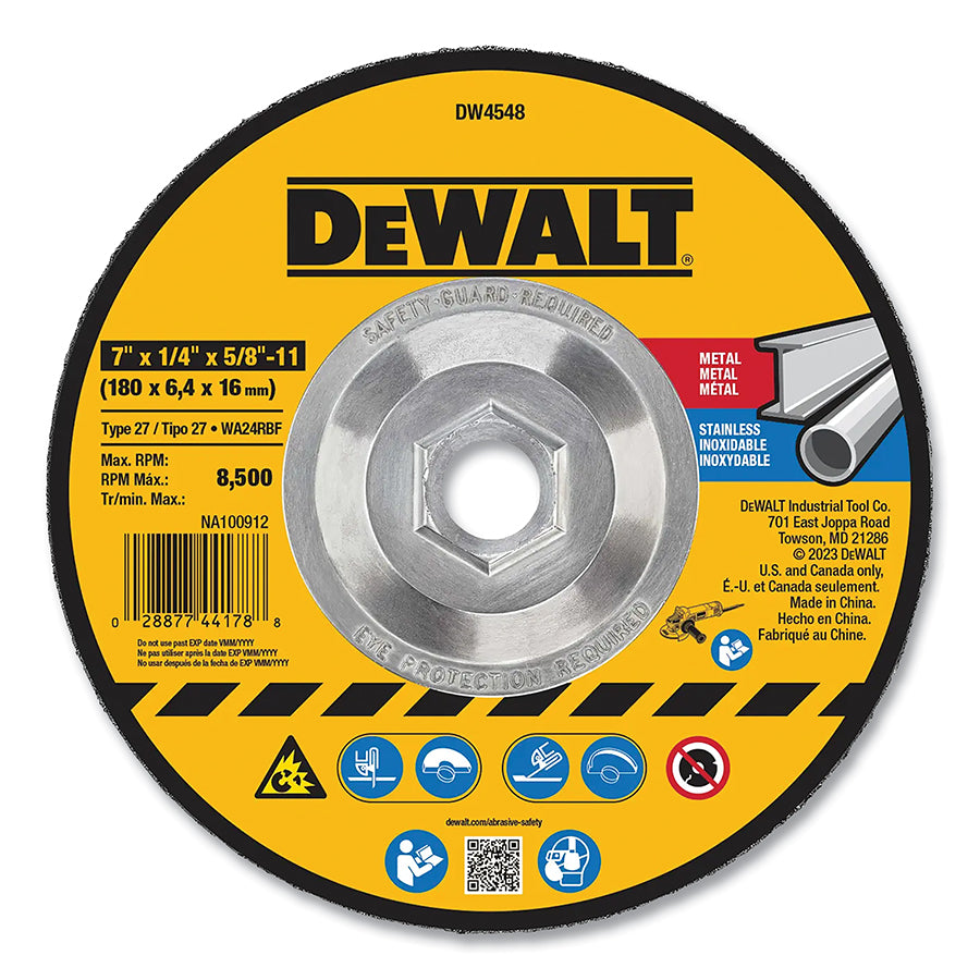 DeWalt 7-inch × ¼-inch Grinding Wheel
