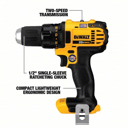 DeWalt Cordless Tool Combination Kit: 4 Tools, Drill/Impact Driver/Reciprocating Saw/Work Light