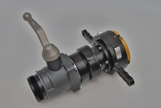 2.5” NH Female to 2.5” NH Male Quick Connect with Ball Valve