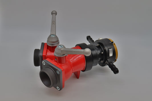 2.5” NH Female to 2.5” NH Male Quick Connect with Double Ball Valves