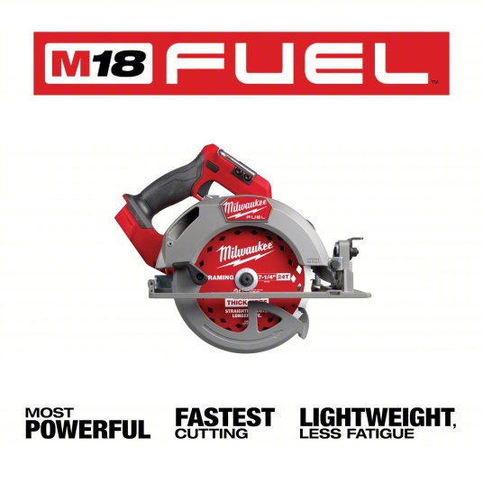 Milwaukee M18 FUEL™ 7-1/4 in Circular Saw, 18 V, 5/8 in Arbor, 6000 RPM