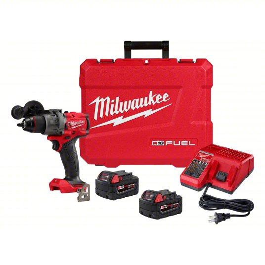 Milwaukee Drill: M18 FUEL™, Compact Premium, 1/2 in Chuck, 2,100 RPM Max., Brushless,