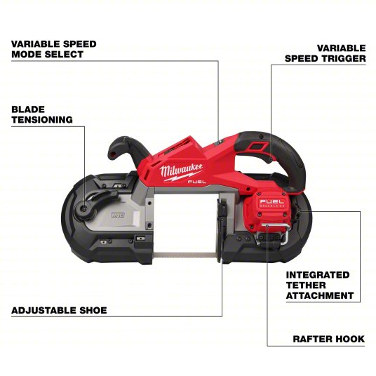 Milwaukee M18 FUEL™ Deep Cut Band Saw, D-Handle,