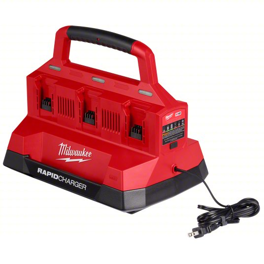 Milwaukee Battery Charger: Multi-Port Charging, For 18V DC, 120-127V AC, Packout