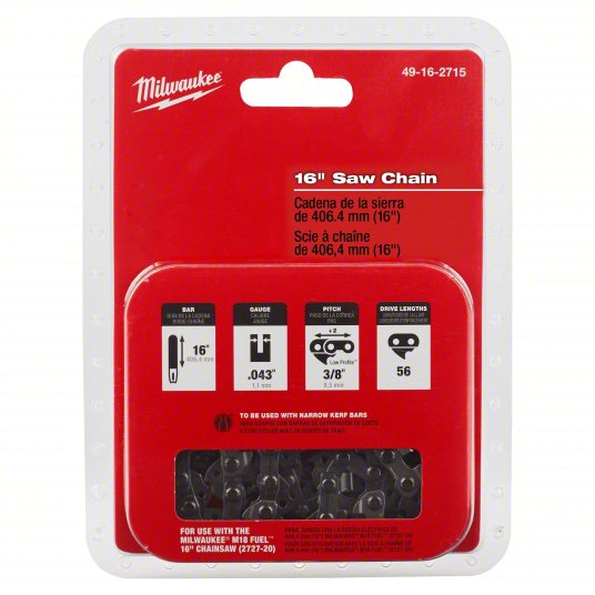 Milwaukee Replacement Saw Chain, 16 in