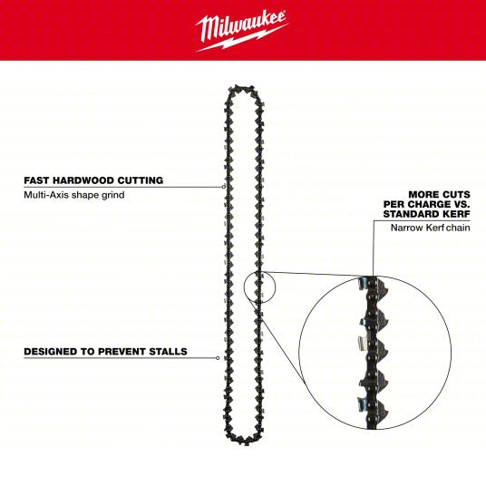Milwaukee Replacement Chainsaw Chain, 20-inch