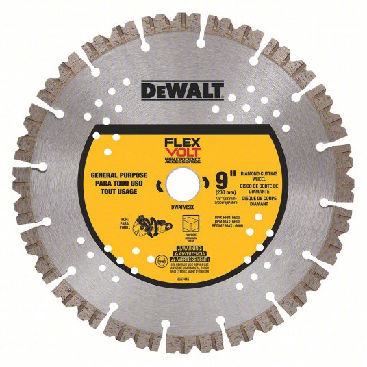 DeWalt FLEXVOLT 9-inch General-Purpose Diamond Wheel