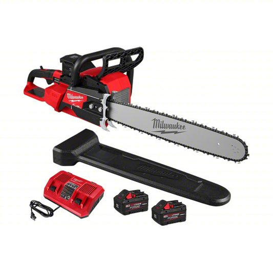 MILWAUKEE Battery-Powered Chainsaw: 20 in Bar Lg, Rear Handle, Auto Chain Oiler, 18 V, 70 cc