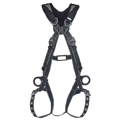 MSA V-Fit Arc Flash Harness, Back & Hip D-Ring, Tongue Buckle Leg Straps